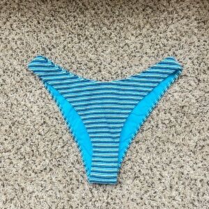Frankie’s blue striped terry bikini bottoms